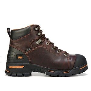 Timberland Pro Mens Brown Leather Endurance Saftey Toe Work Boots Sz 10 W New